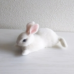 羊毛フェルト#のんびりうさぎさん(ホワイト)