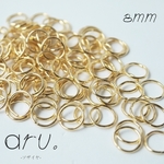 [K1810-3]【300個】 丸カン 8mm ゴールド 金 
