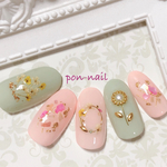 【再販×4】2押し花ネイル♡色変更無料☺︎ブライダルにオススメ☺︎