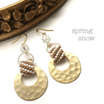 circle earrings（brown）