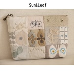 <<現品>>ミナペルホネン*パッチ*bonheur*bonheur*ポーチ*size小