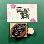 【年賀】獅子舞と梅