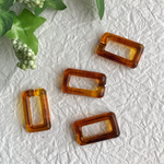 【SALE】【アンバー】西ドイツヴィンテージ アクリルチェーンパーツ 4個セット