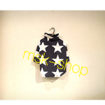 完成品●nicola型長袖●Lサイズ●Big Star（大きな星柄）×太ボーダー●アメコカ●アメリカンコッカースパニエル