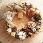 クリスマスリース（24cm）＊ボタニカル・ナッツ＊ ナチュラルリース