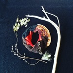 sale！アクセサリースヌード(茶色×朱色)