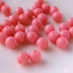 100個・4ｍｍ・オパックピンク・チェコビーズ・スムースラウンド・18100805