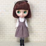 【10/20販売予定】コーデュロイジャンパースカートセット/あずきミルク