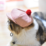 ピンクのドット柄キャップ🎶