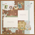 スクラップブッキング  12インチ完成品  LOVE