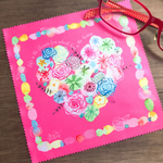 Flower garden heart  めがね拭き