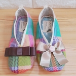 ペンケース♡バレエシューズ風　カラフルツイード