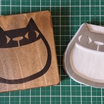 消しゴムはんこ★付箋サイズ（シンプル黒猫）