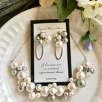 結婚式などに♡silverボリュームパール2点セット