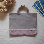 音符刺繍のレッスンバッグ♪A4ファイルが入る大きさ