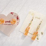 左♡まんまる金木犀サージカルステンレスピアス