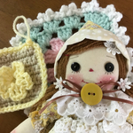 カントリードール（イエロー）お花のモチーフ