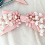 sale**すずらんリボンバレッタ　pink×white