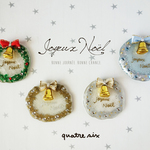 キラキラ★クリスマスリースのブローチ