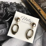 plain oval ring silver/シルバーピアス