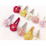 秋色小花のパッチンピン （ヘアクリップ ）