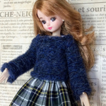 トップス(紺セーター)リカちゃん ブライスの洋服