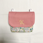イニシャル刺繍入り◆リバティ 移動ポケット◆グリーンベッツィ