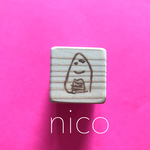 nico＊消しゴムはんこ＊子ども絵はんこ おにぎり
