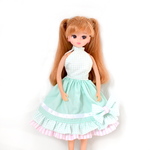アメリカンスリーブのワンピース　22cmドールサイズ（リカちゃん、ブライスなど）