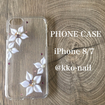 花柄 iPhoneケース 3Dアート iPhone8/7 クリアラメ