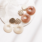 マーブル サークル ピアス/イヤリング