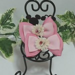 【送料込み】 torte ❇ flower  bijou ( pink )   キッズ ヘアゴム      