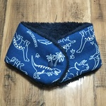 ＜再販4＞キッズネックウォーマー☆恐竜紺色☆