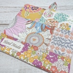 【sale】リバティパッチ＊正方形グラタンマット＊オレンジ