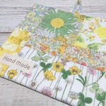 【難あり】【sale】リバティパッチ＊正方形グラタンマット＊イエロー