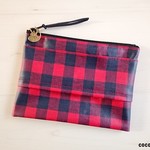 ポケットティッシュポーチ　* ギンガムチェック　Red×Black
