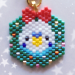 🎄Christmas インコ リース(白x水色)♂