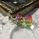 鉱石風ピアス/虹色