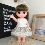 メルちゃん、ソランちゃんの服＊ワンピース&ヘアバンドセット
