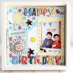 スクラップブッキング・6インチ「Happy Birthday」