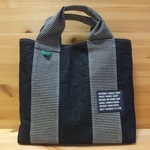 sale！3300円→2800円大きめレッスンバッグ*デニム×紺ヒッコリー×緑*入園入学