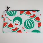 フラットポーチ「スイカちゃん」red