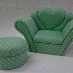 ぶらいす用　バービー用ソファー　ドール家具　グリーンＣセット