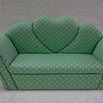 ブライス用　バービー用ソファー　ドール家具　グリーンＩタイプ