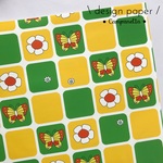 デザインペーパー/No10ちょうちょ★やまぶきいろ/5枚入り/design paper/