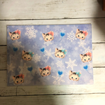  横向きタイプ ♡デザインペーパー♡A4サイズ  レトロ猫ちゃん♡10枚セット     191