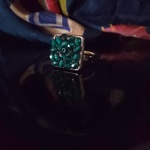 beadsリング💍 グリーン □スクエア