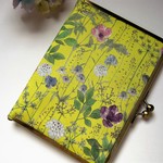  リバティ　イルマ 　イエロー＆パープル　限定カラー　がま口手帳　母子手帳　通帳　お薬手帳　カバー