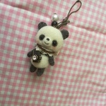 カメラとパンダさん　ボールチェーン　バッグチャーム