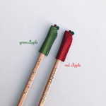 りんごの革の鉛筆キャップ